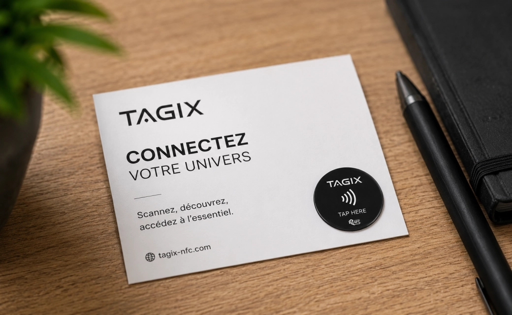 tag NFC TAGIX sur un papier